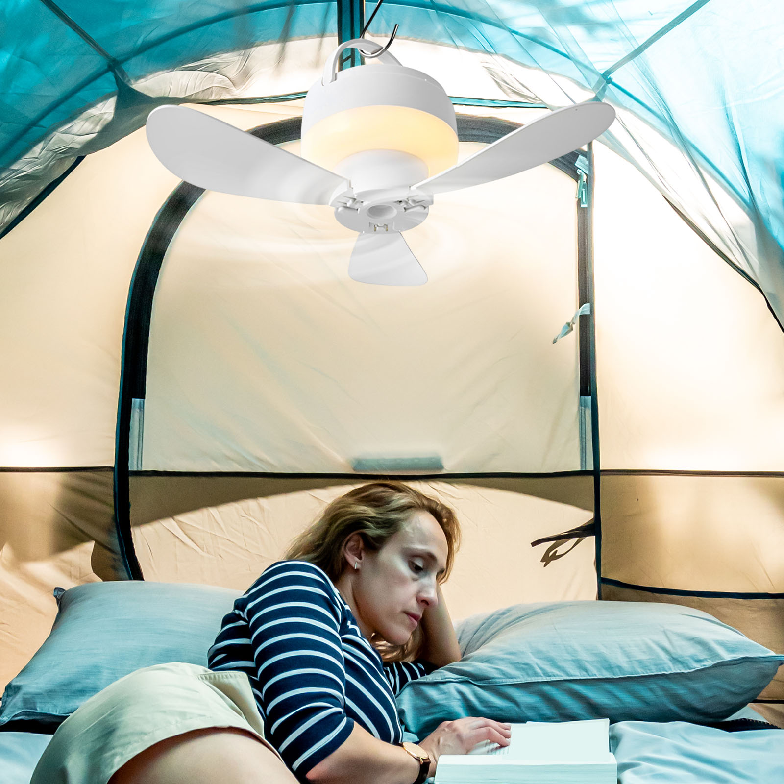 Outdoor Camping Canopy - Ventilador de Camping USB de 5,51