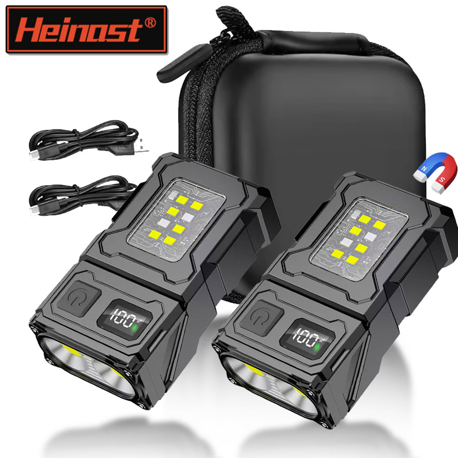 Battery Outdoor Camping - Mini portátil led cob lanterna cabeça