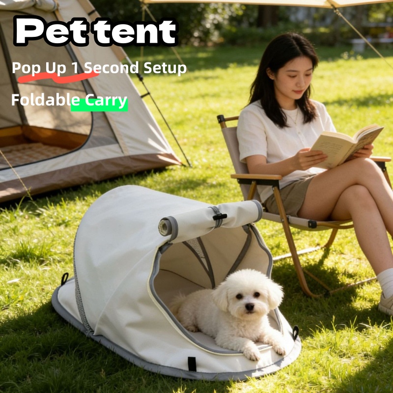 Outdoor Camping Dog Fence - Tenda portátil para cães, proteção solar,
