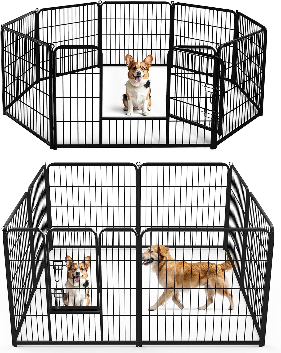 Outdoor Camping Dog Fence - Cercado Metálico para Cães de 32