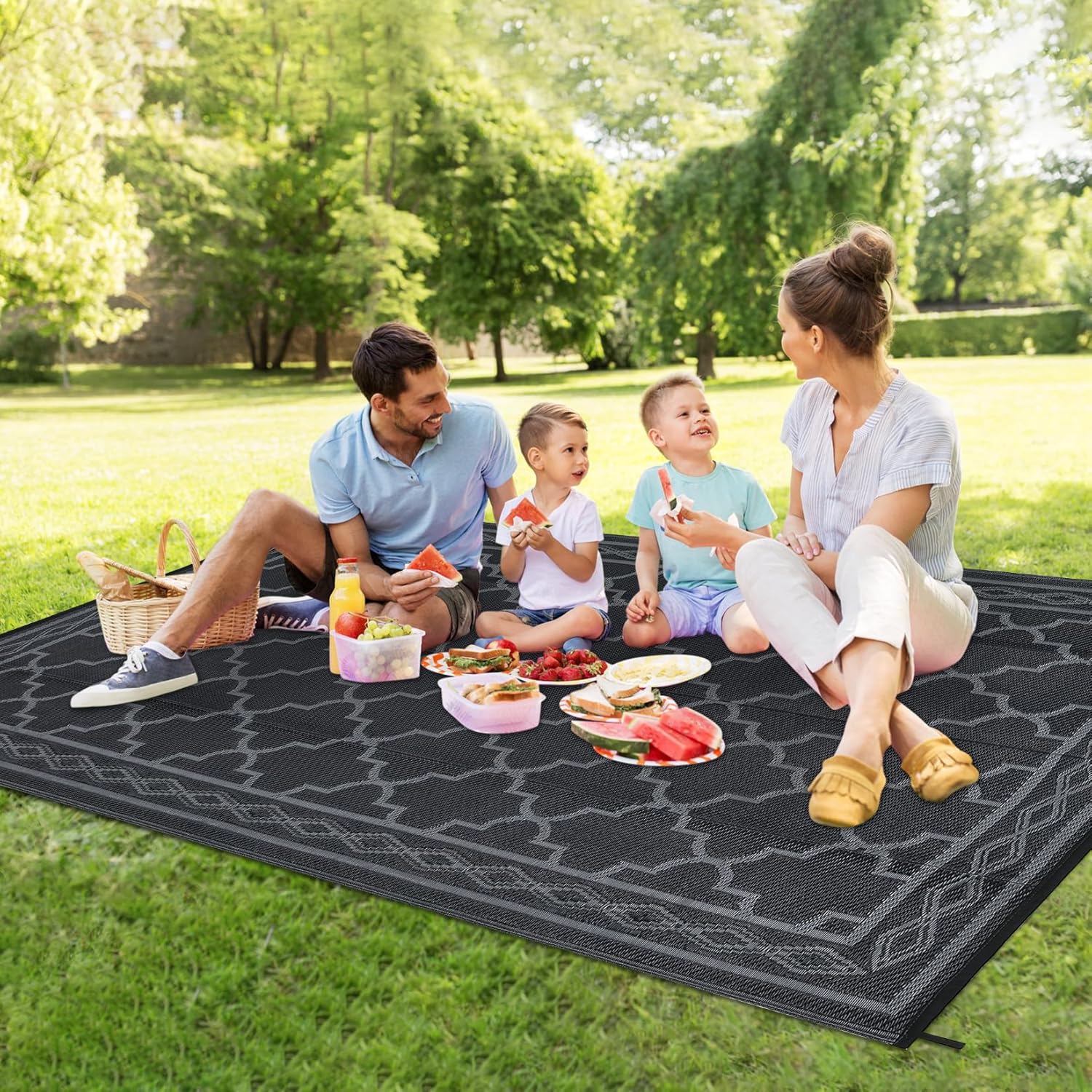 Outdoor Camping Rugs 8X10 - Tapete de Plástico para Exterior 8x10