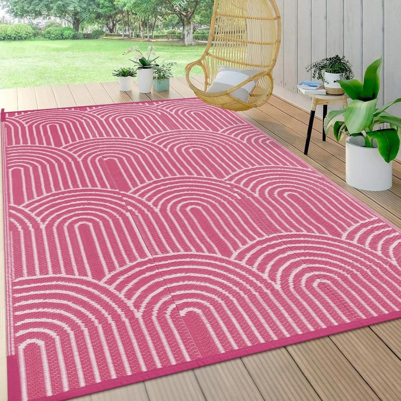 Outdoor Camping Rugs 8X10 - Tapete Externo Extra Grande 8X10 Impermeável,