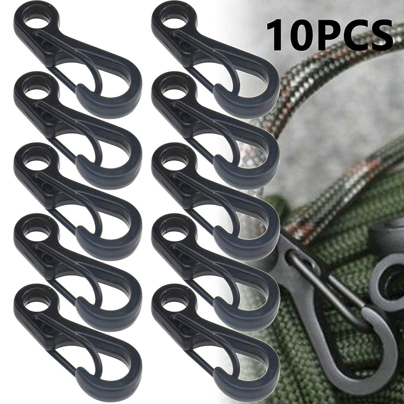 Outdoor Camping Essential Gear - 10 pçs/lote mini mosquetão paracord tático