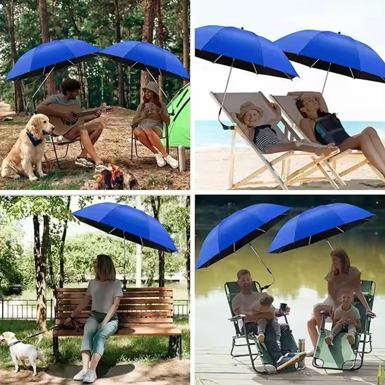 Outdoor Camping Canopy - Guarda-sol de praia ajustável 360°, guarda-sol