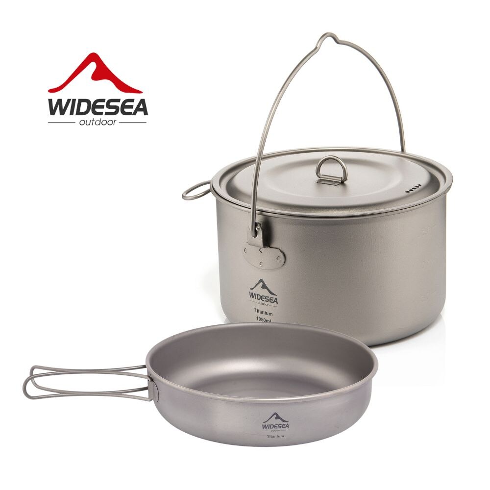 Outdoor Camping Kitchen Set - Widesea-Conjunto De Panelas De Titânio, Camping