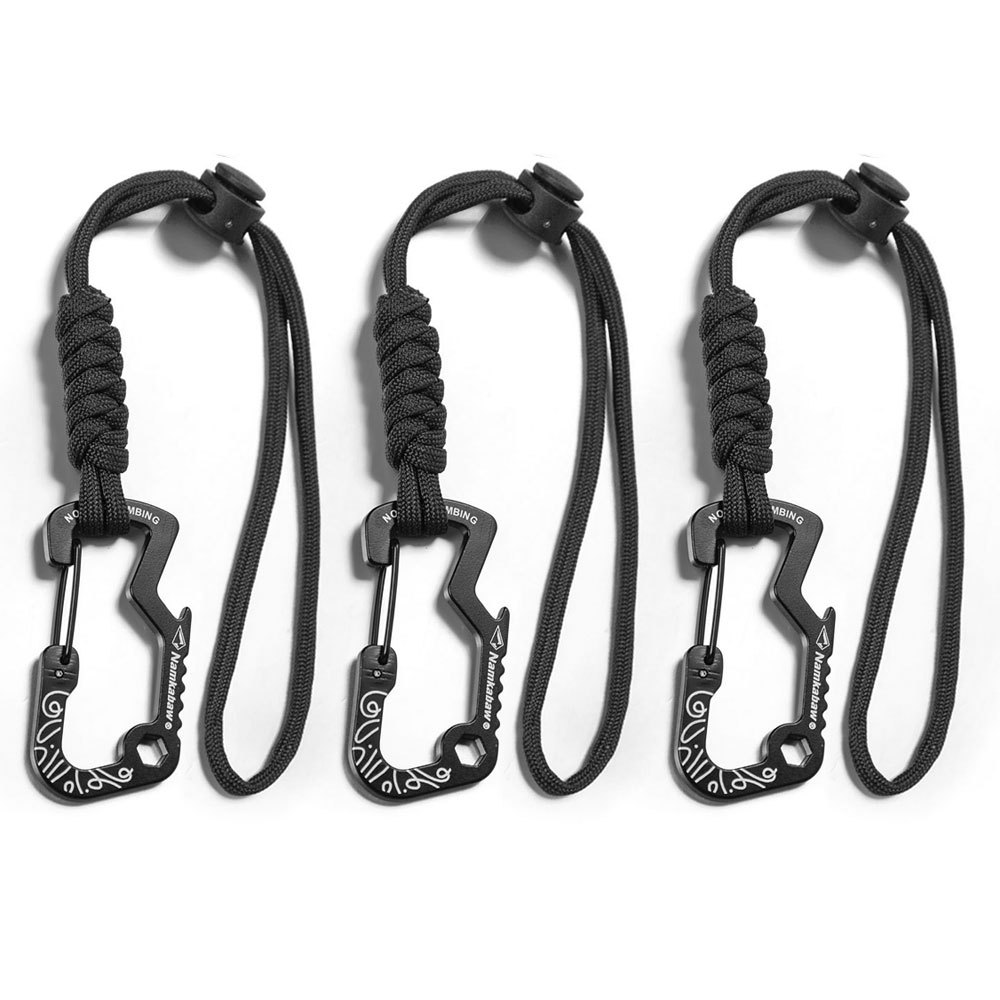 Outdoor Camping Essential Gear - Mosquetão Tático Multifuncional com Chaveiro de