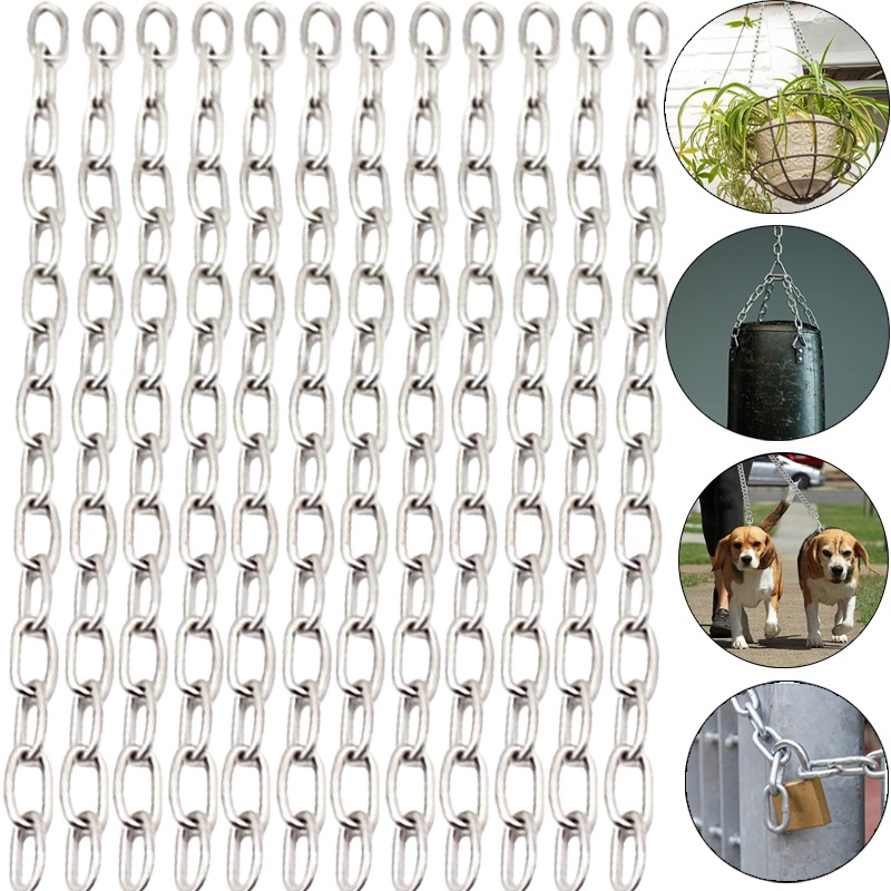 Outdoor Camping Dog Fence - Correntes de Aço Inoxidável: Corrente Longa
