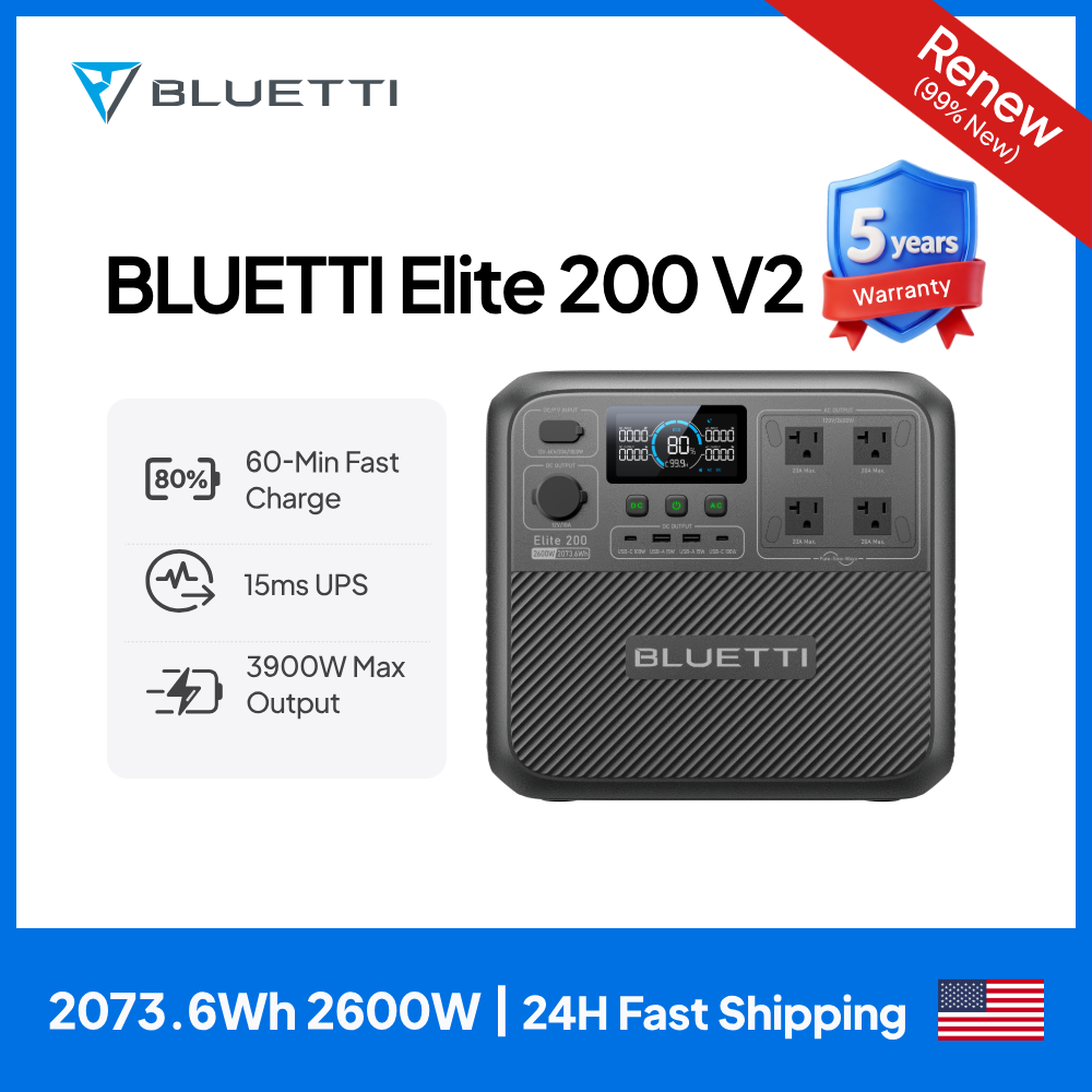 Outdoor Camping Oven - 【Renovado】Estação de Energia Portátil BLUETTI Elite