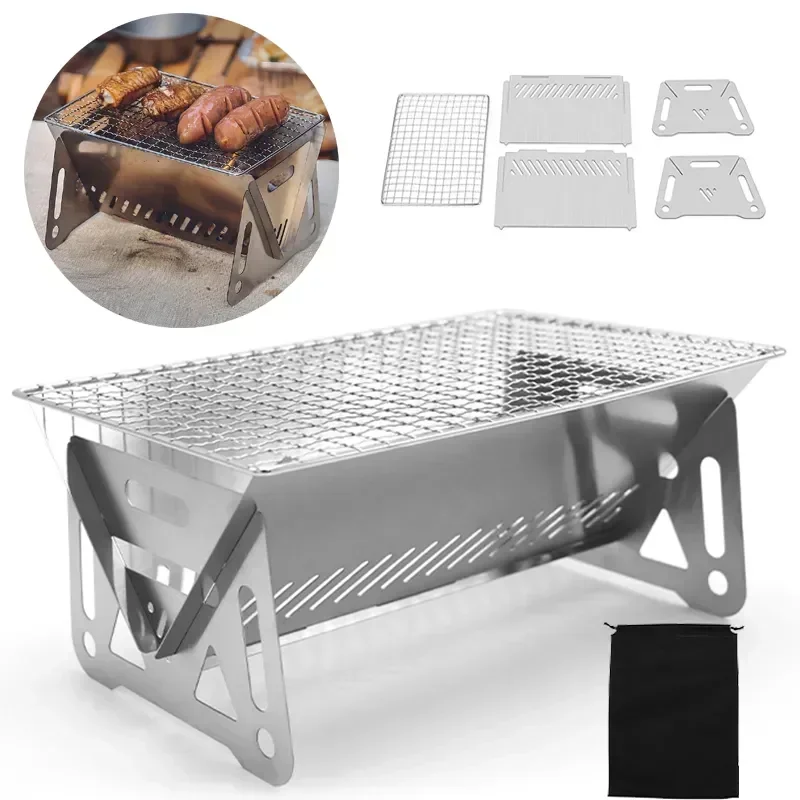 Outdoor Camping Gas Heater - Churrasqueira Portátil Dobrável, Fogão de Aquecimento