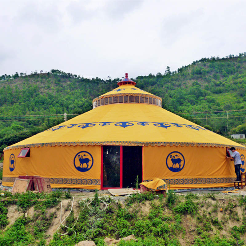Outdoor Yurt Camping - Tenda Iglu Mongol para Família, Impermeável,