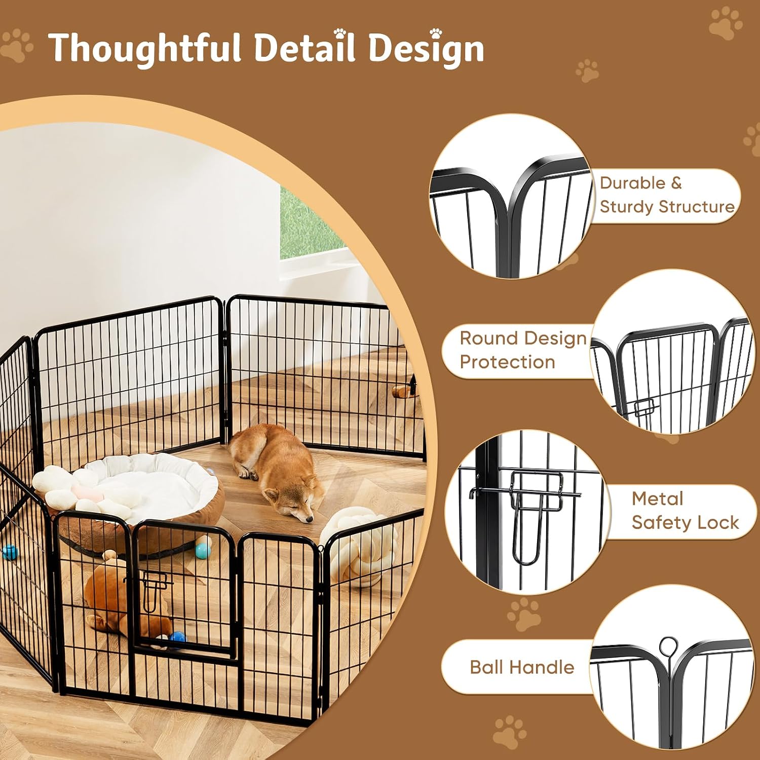 Cercado Metálico para Cães de  - Outdoor Camping Dog Fence avaliação e preço