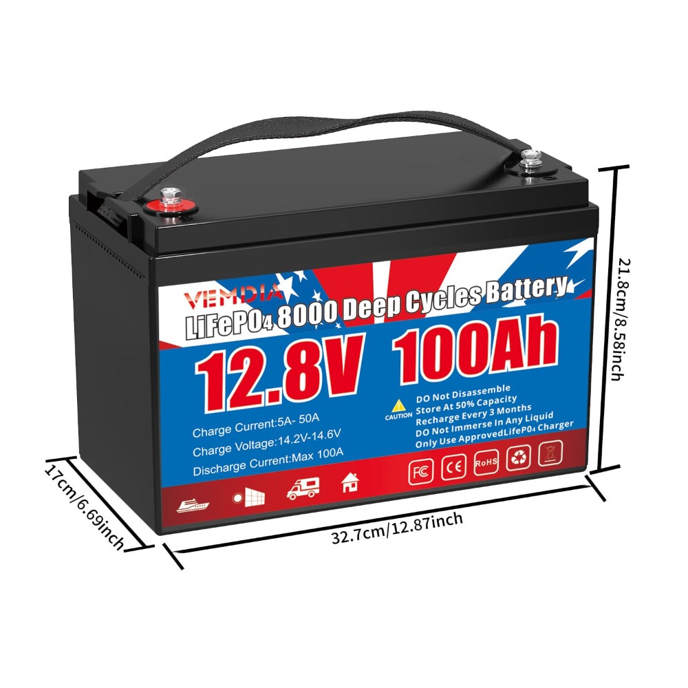 Bateria LiFePO4 12.8V 100Ah co - Outdoor Camping Essential Gear avaliação e preço