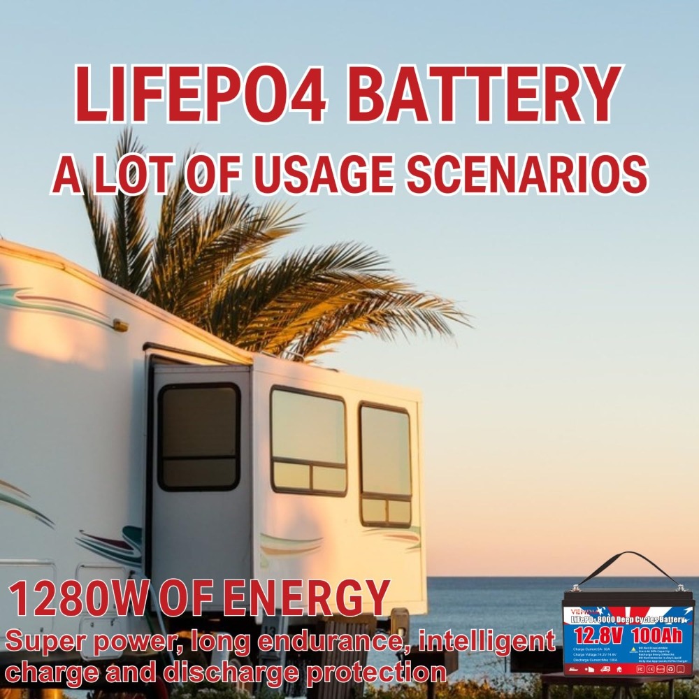 Bateria LiFePO4 12.8V 100Ah co - Outdoor Camping Essential Gear avaliação e preço