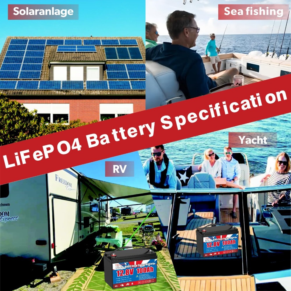 Bateria LiFePO4 12.8V 100Ah co - Outdoor Camping Essential Gear avaliação e preço