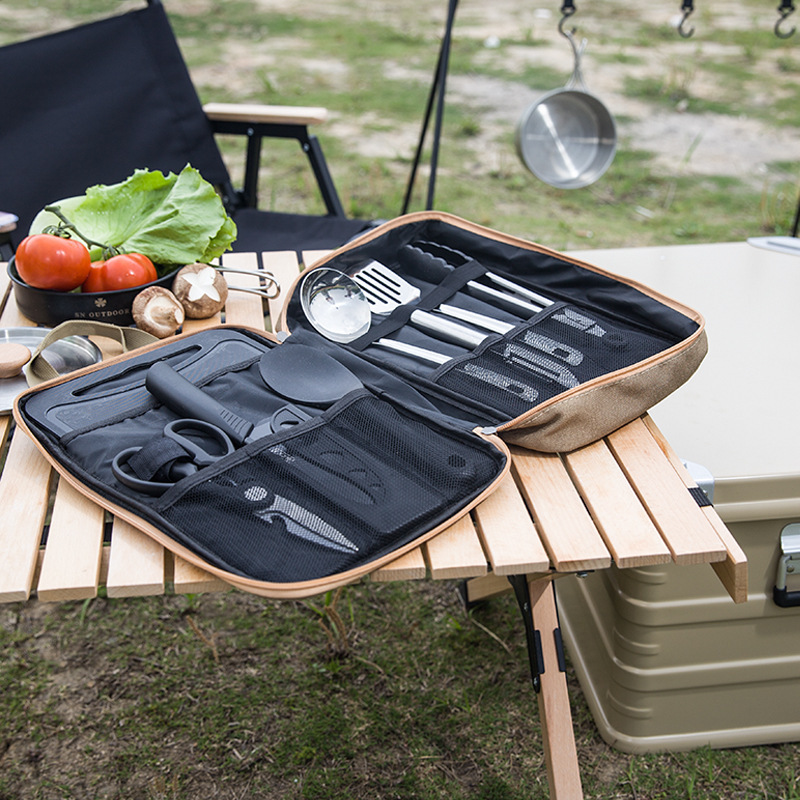 Conjunto de Utensílios de Cozi - Outdoor Camping Kitchen Set avaliação e preço