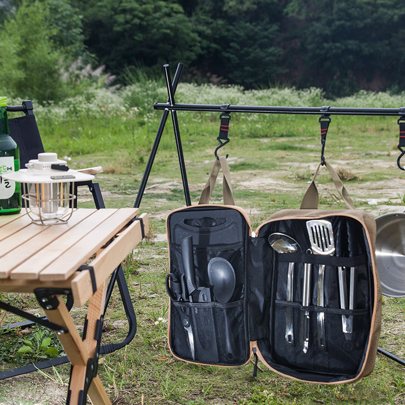 Conjunto de Utensílios de Cozi - Outdoor Camping Kitchen Set avaliação e preço