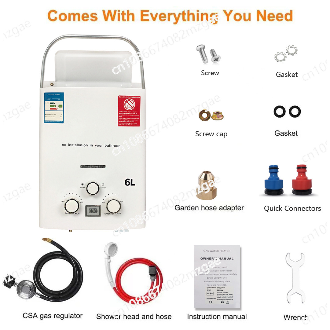 Novo aquecedor de água sem tan - Outdoor Camping Hot Water Heater avaliação e preço