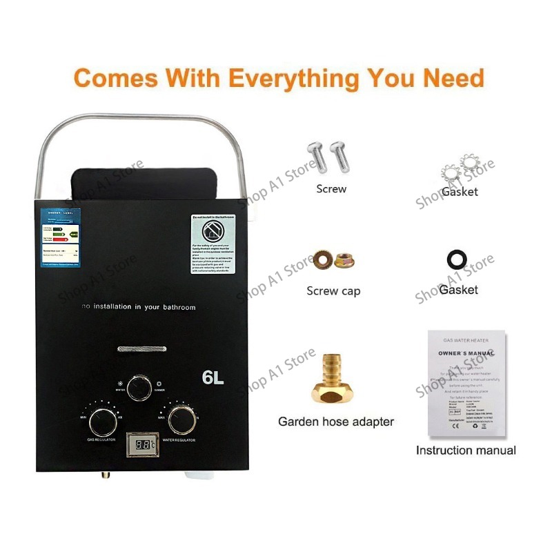 Aquecedor de Água 6L para Camp - Outdoor Camping Hot Water Heater avaliação e preço