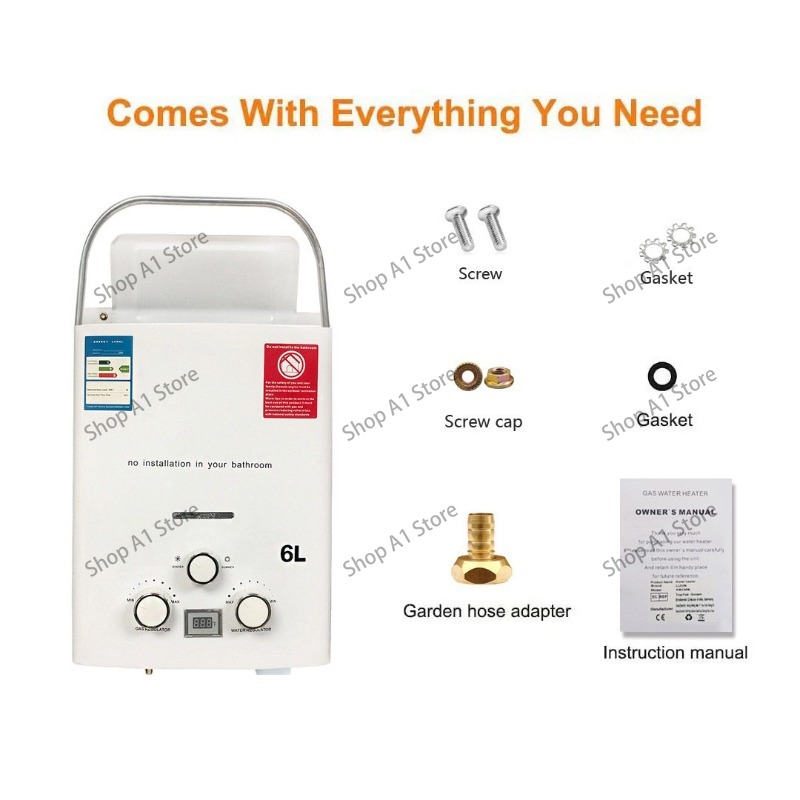 Aquecedor de Água 6L para Camp - Outdoor Camping Hot Water Heater avaliação e preço