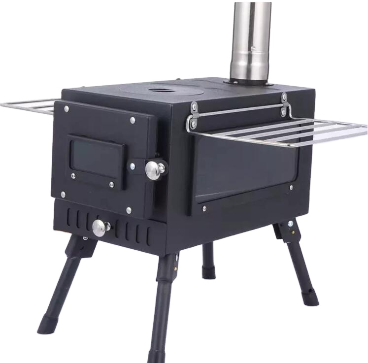Fogão a lenha de aço para acam - Outdoor Camping Wood Burning Stove avaliação e preço