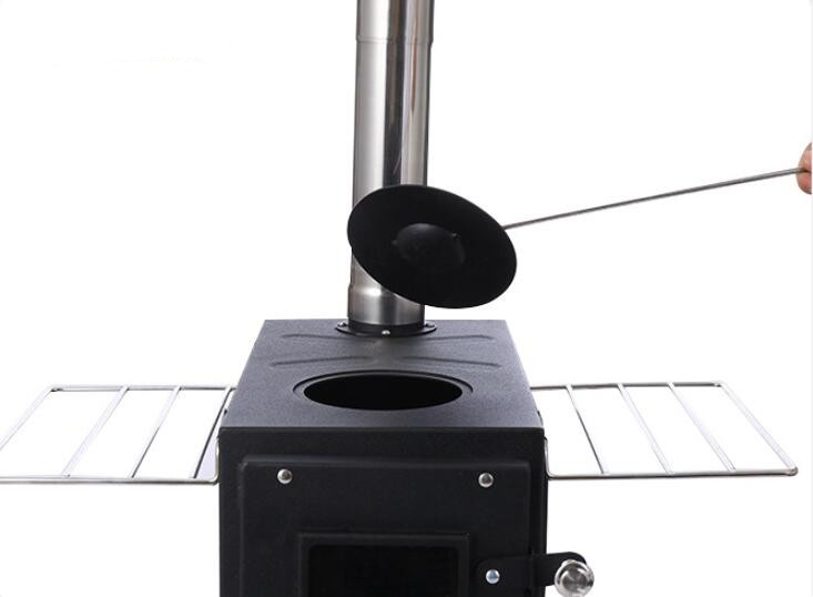Fogão a lenha de aço para acam - Outdoor Camping Wood Burning Stove avaliação e preço