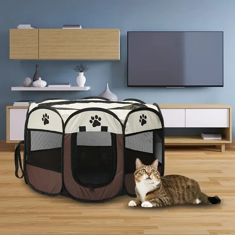 Portátil dobrável pet tenda ca - Outdoor Camping Dog Fence avaliação e preço