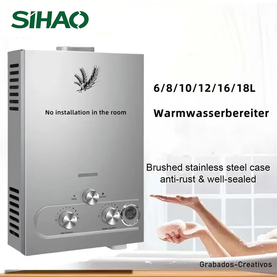 Sihao 12l 16l 18l gpm lpg gás  - Outdoor Camping Gas Heater avaliação e preço
