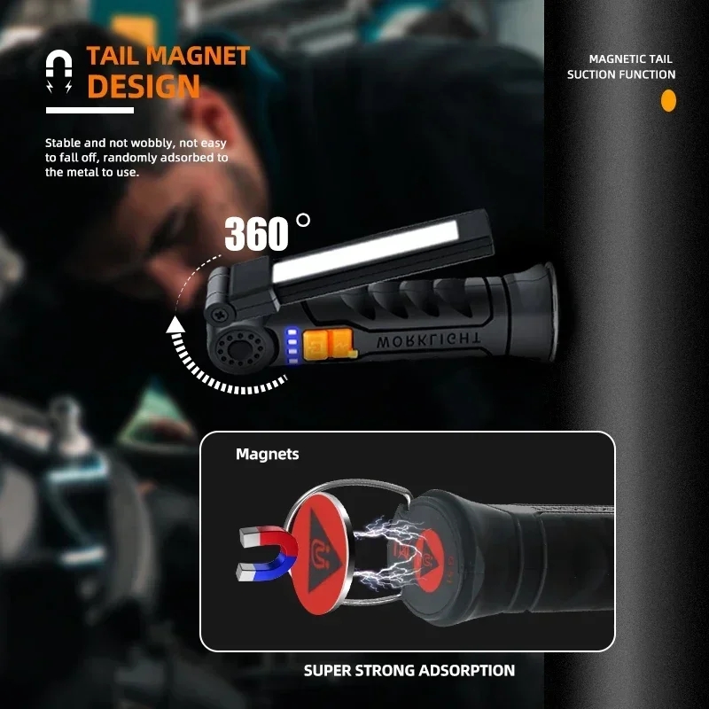 Lanterna led cob portátil usb  - Battery Outdoor Camping avaliação e preço