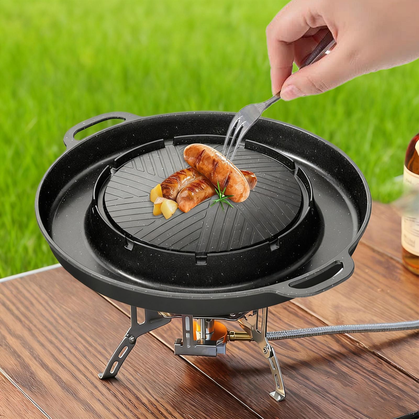Grelha e panela quente 2 em 1  - Outdoor Camping Cooking Table avaliação e preço