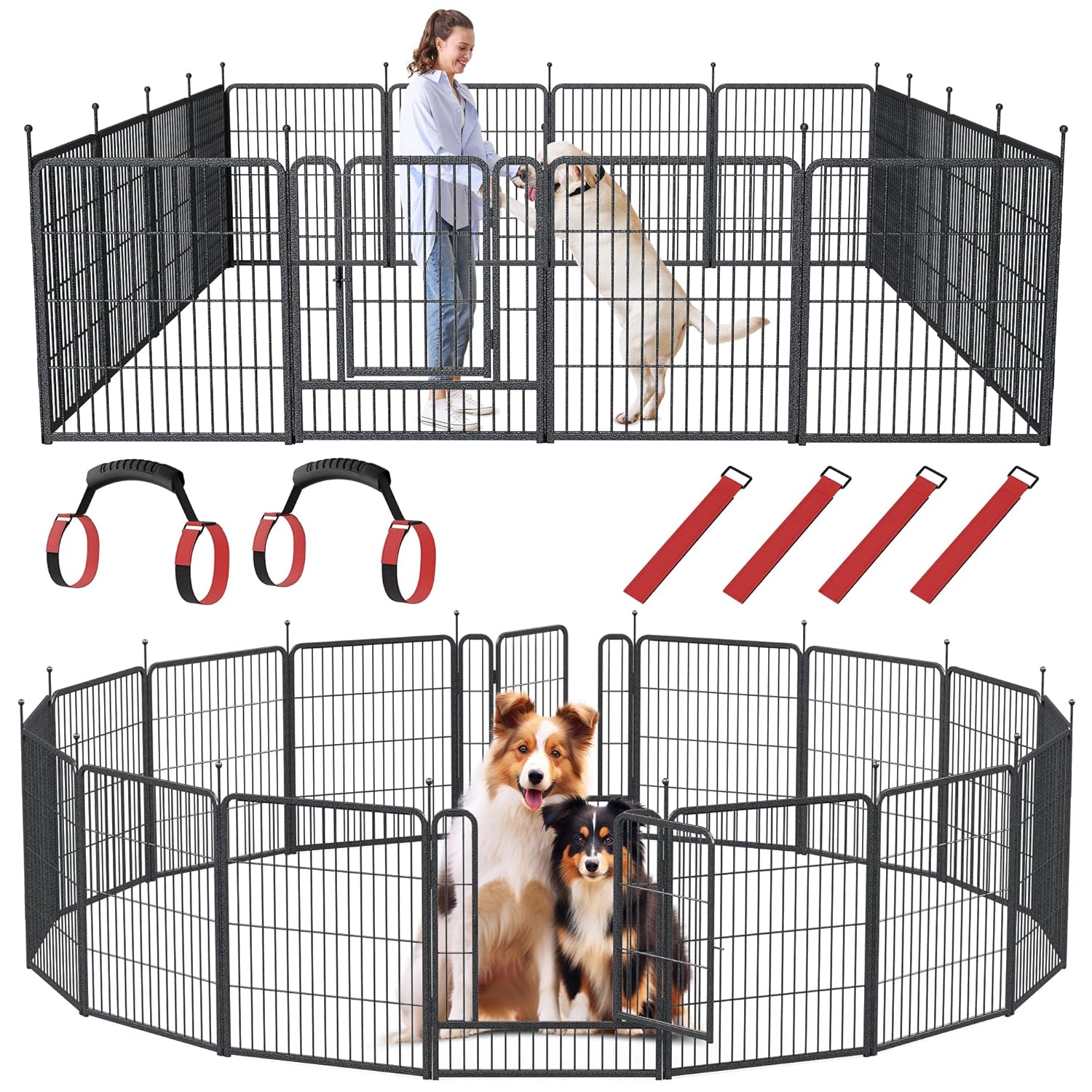 Cercado para Cães com 16 Painé - Outdoor Camping Dog Fence avaliação e preço