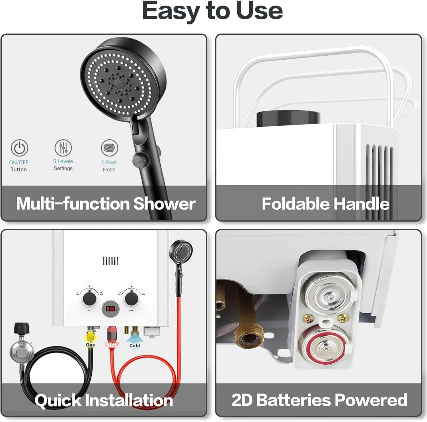 Aquecedor de Água a Gás Propan - Outdoor Camping Hot Water Heater avaliação e preço