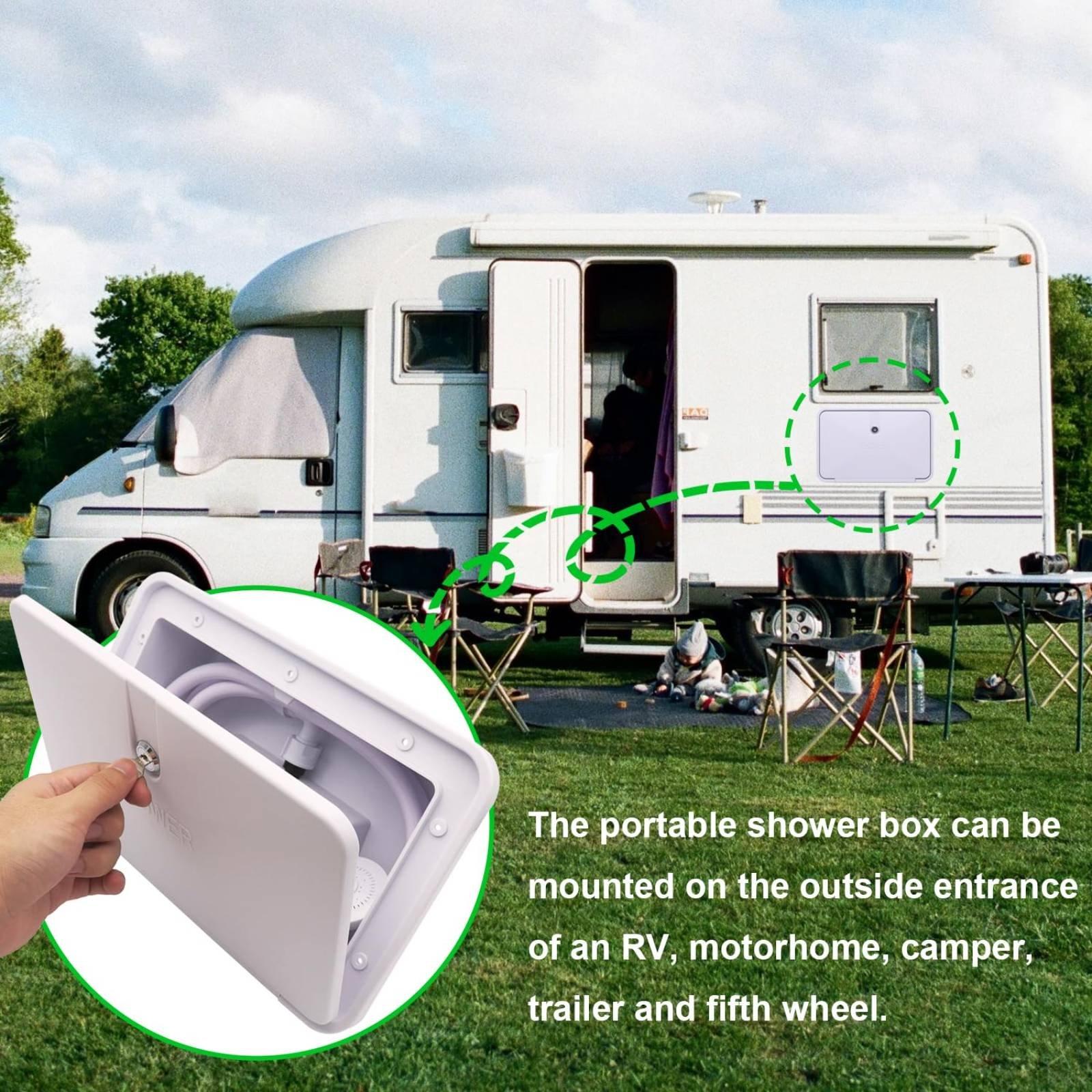 Caixa de Chuveiro Externa Comp - Outdoor Camping Set avaliação e preço