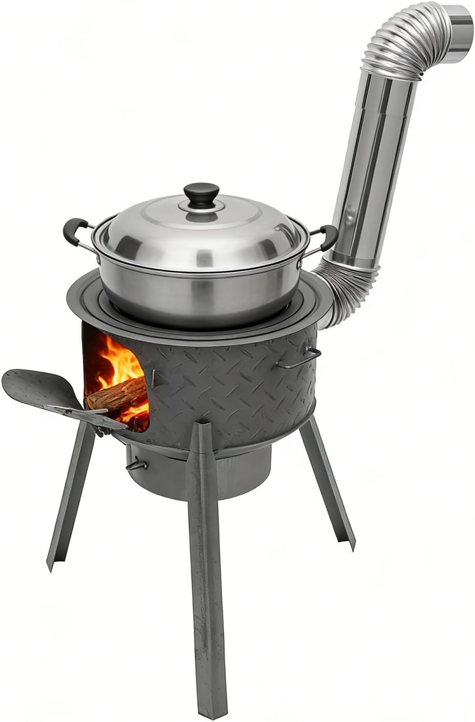 Fogão Portátil a Lenha para Ca - Outdoor Camping Wood Burning Stove avaliação e preço