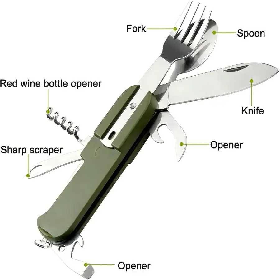 Conjunto de Utensílios de Viag - Outdoor Camping Essential Gear avaliação e preço