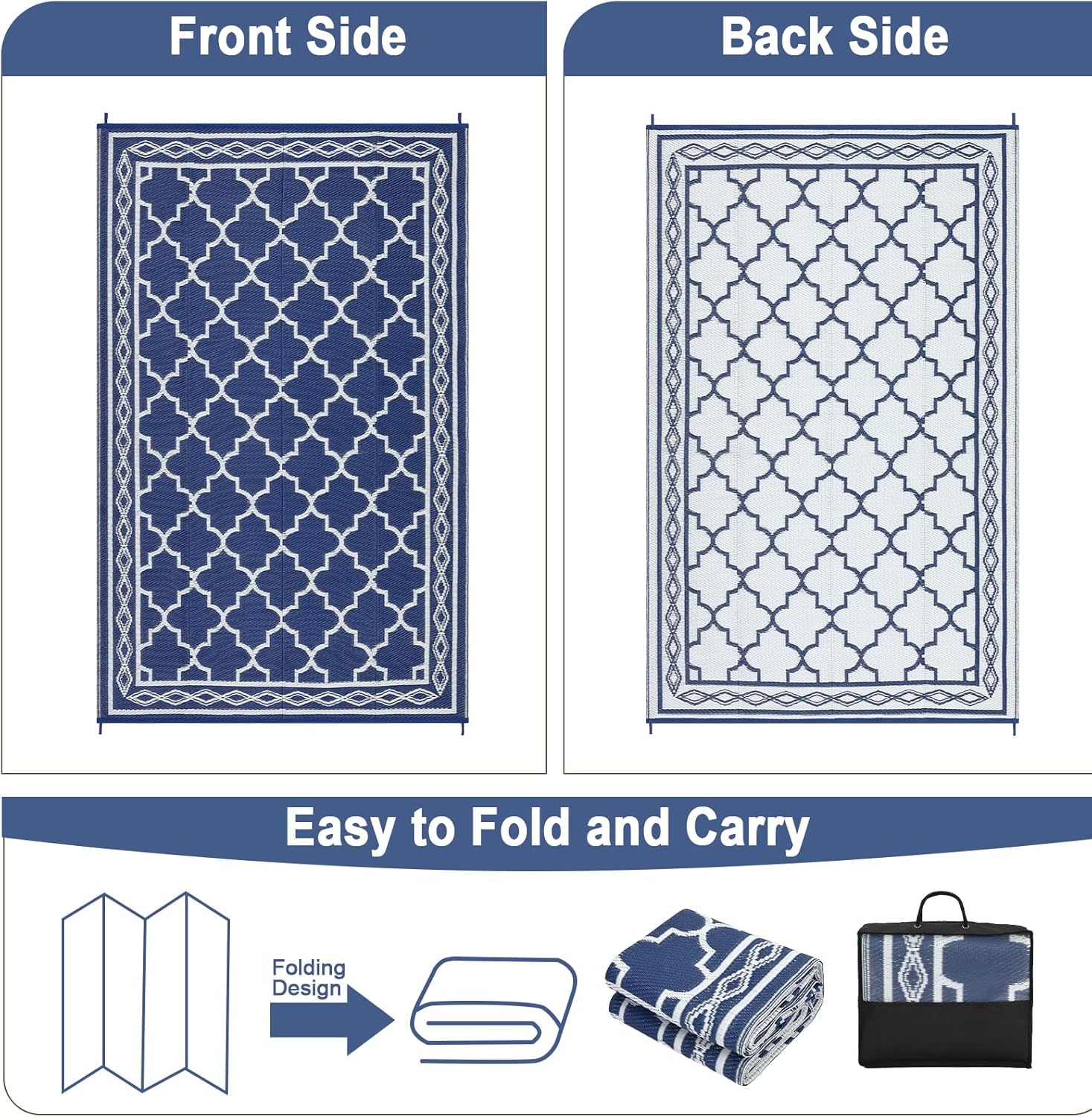 Tapete Reversível para Exterio - Outdoor Camping Rugs 8X10 avaliação e preço