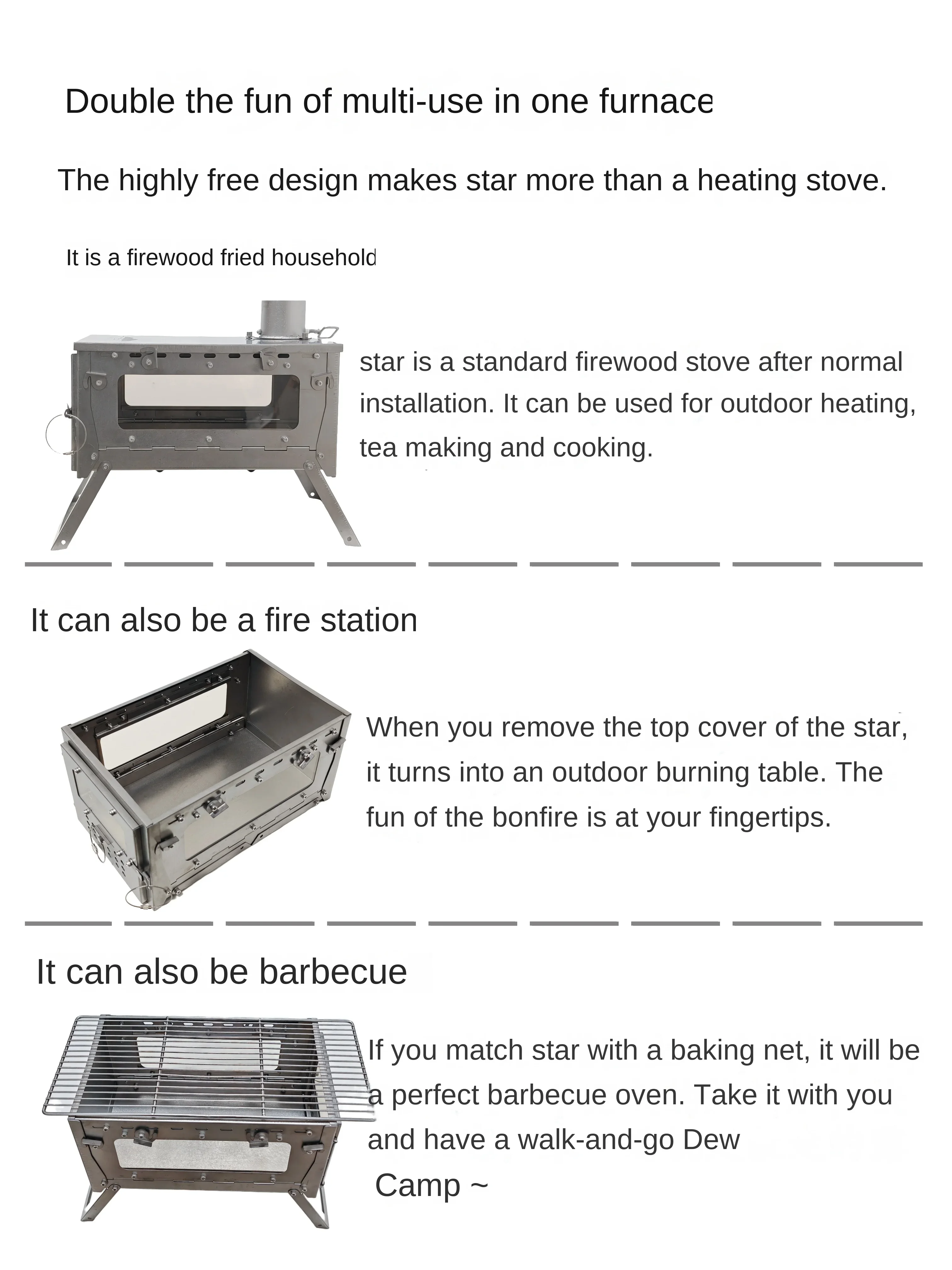 WT Star Ti Liga de Titânio Dob - Outdoor Camping Gas Heater avaliação e preço