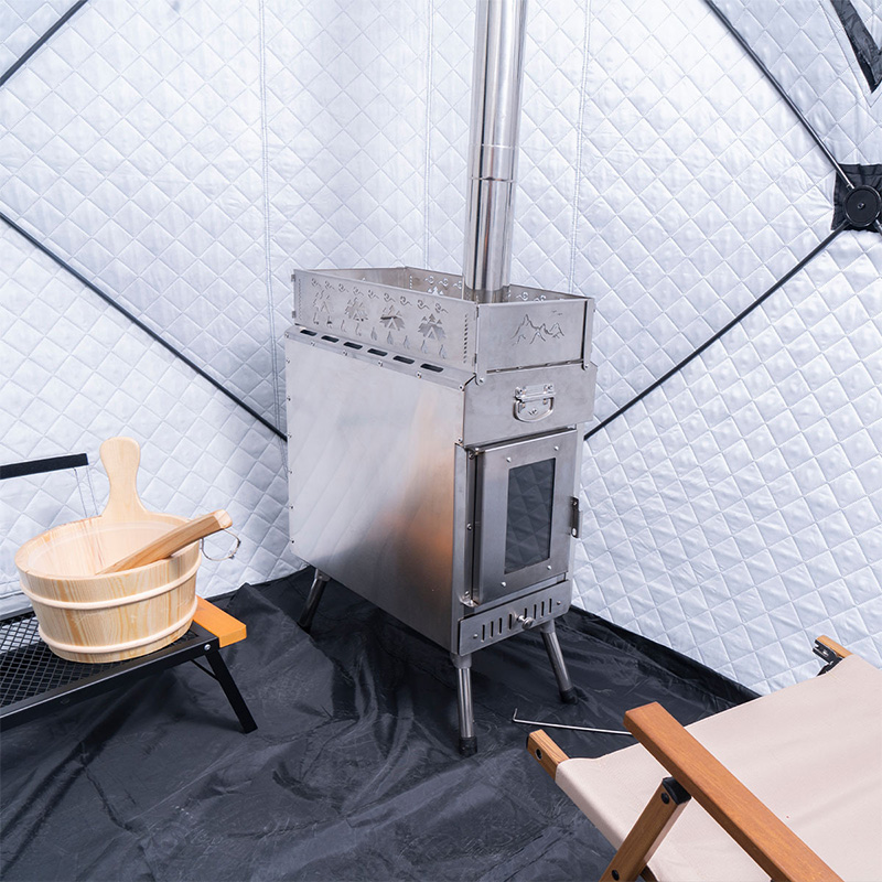 Fogão portátil para sauna, aqu - Outdoor Camping Wood Burning Stove avaliação e preço