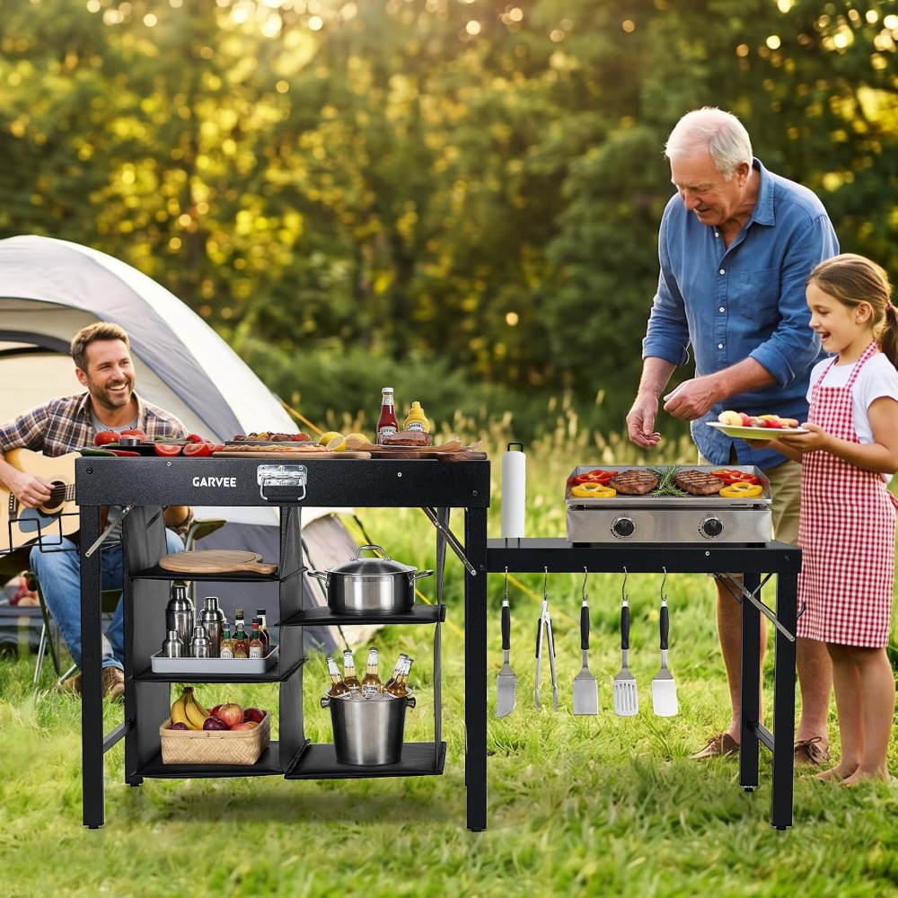 Mesa de Churrasco Metálica Dob - Outdoor Camping Cooking Table avaliação e preço
