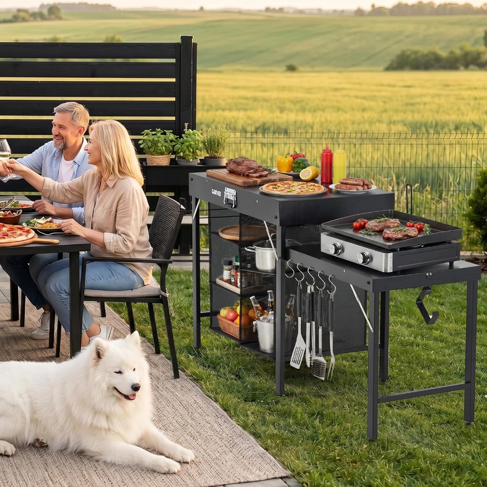 Mesa de Churrasco Metálica Dob - Outdoor Camping Cooking Table avaliação e preço