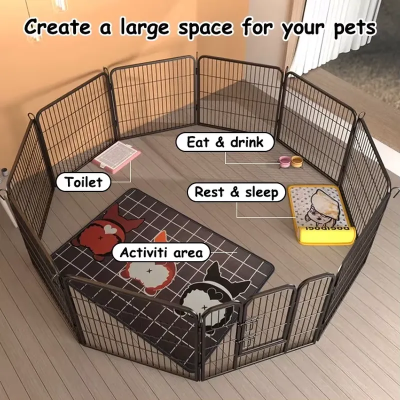 Cercado para Cães de 8 Painéis - Outdoor Camping Dog Fence avaliação e preço