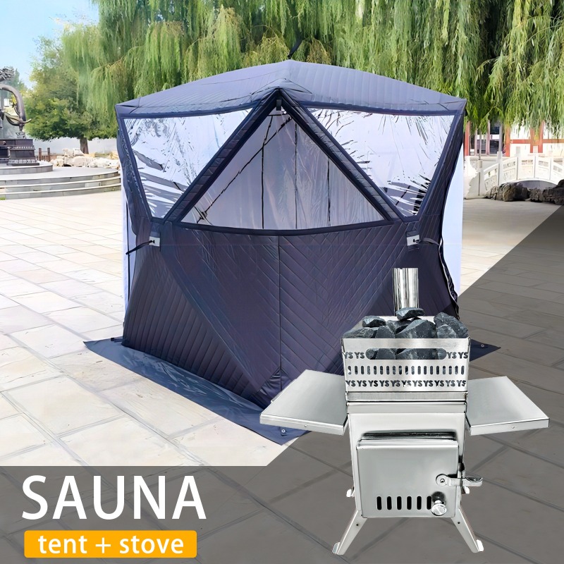Fogão de Sauna em Aço Inoxidáv - Outdoor Camping Wood Burning Stove avaliação e preço