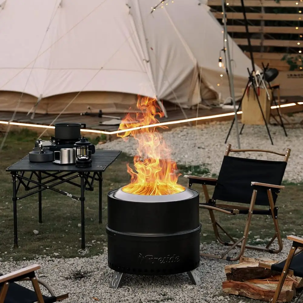Fogão Portátil de Aço para Aca - Outdoor Camping Wood Burning Stove avaliação e preço