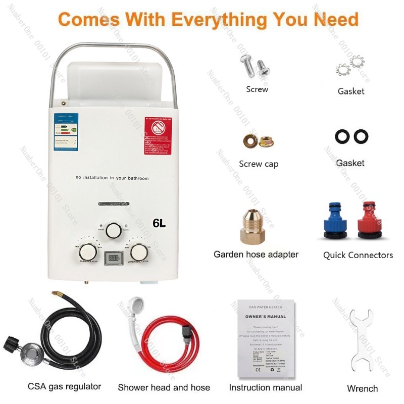 Aquecedor de Água a Gás Propan - Outdoor Camping Hot Water Heater avaliação e preço