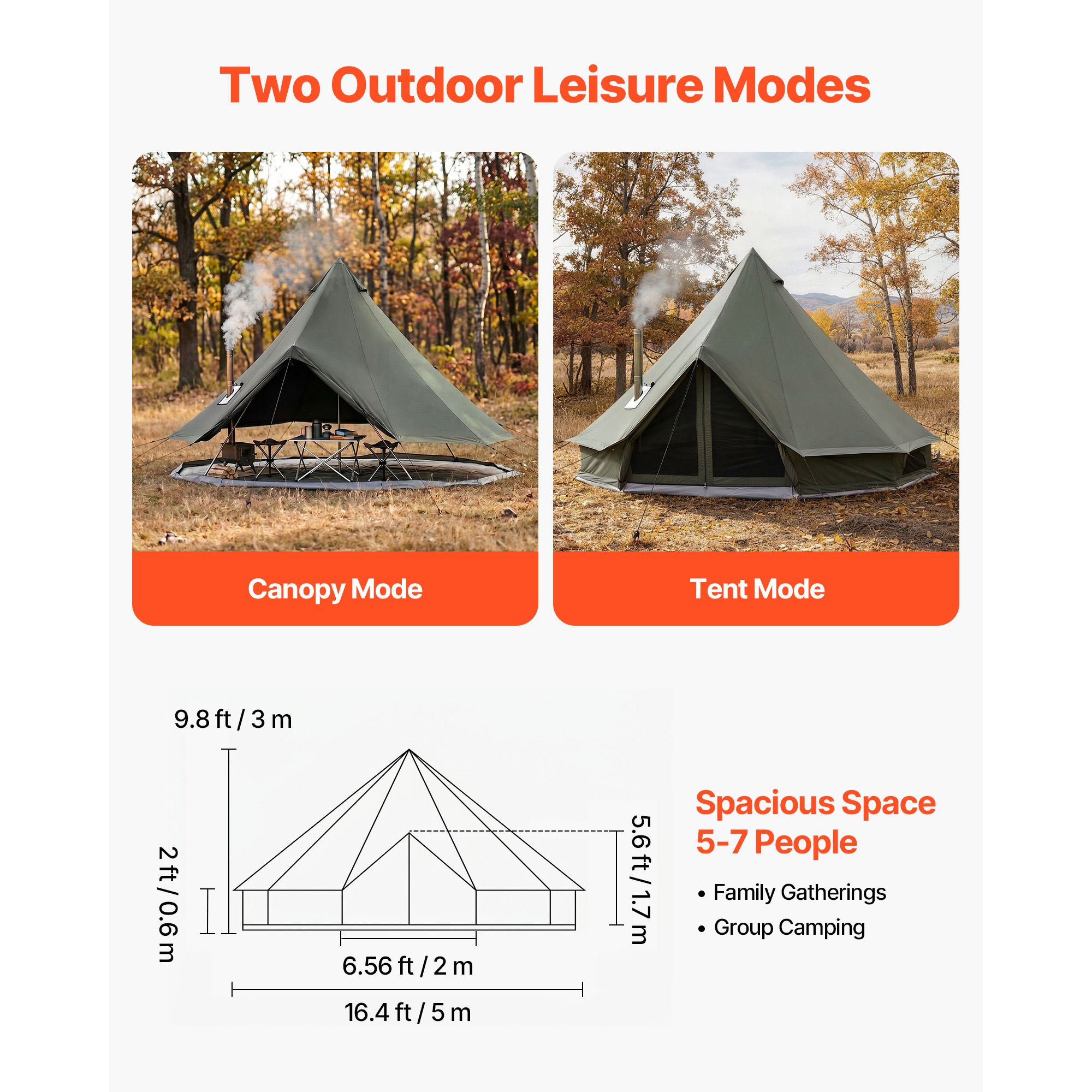 Tenda Sino de Lona, Tenda Yurt - Outdoor Yurt Camping avaliação e preço