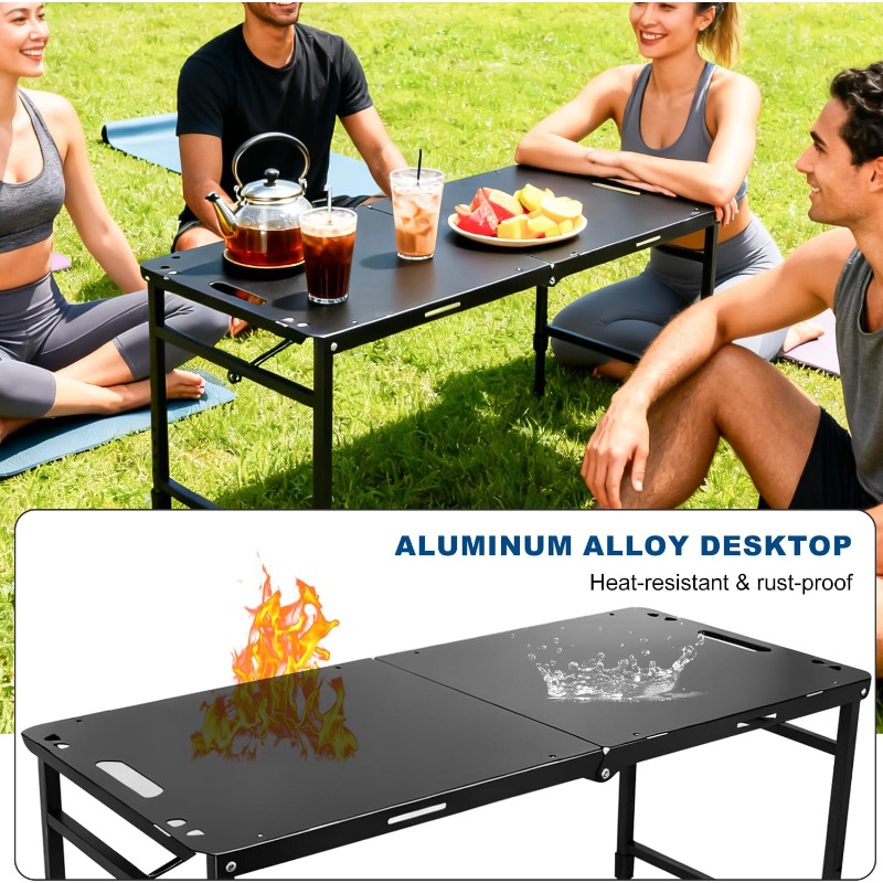 Mesa de Camping Ajustável e Po - Outdoor Camping Cooking Table avaliação e preço