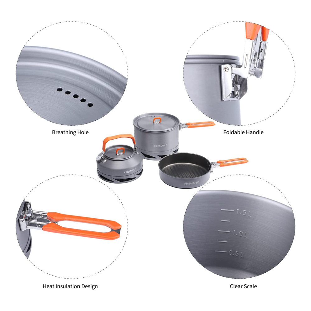 Fire Maple-Camping Panelas, Ut - Outdoor Camping Kitchen Set avaliação e preço