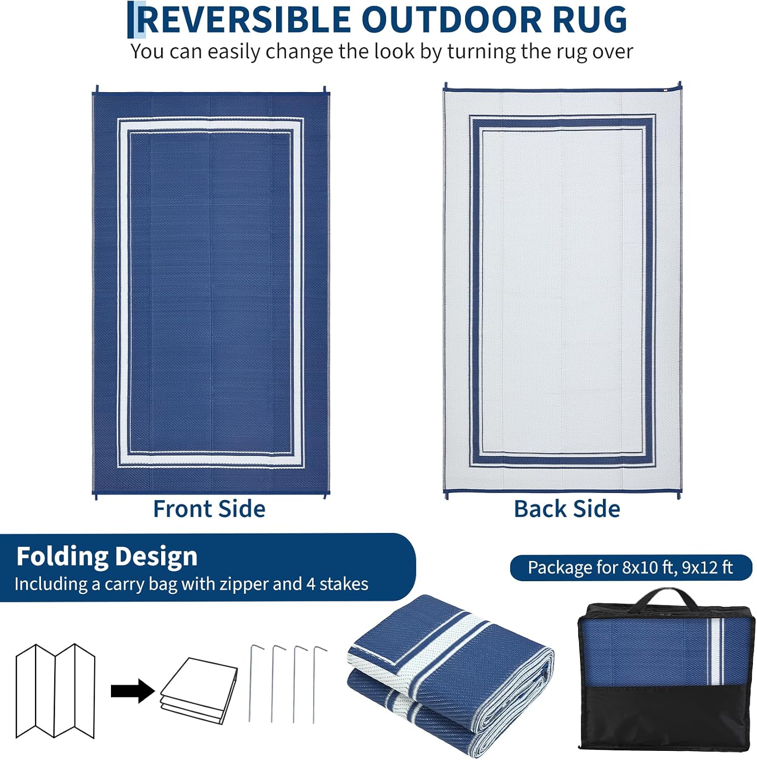 Tapete Externo 8x10/9X12FT par - Outdoor Camping Rugs 8X10 avaliação e preço