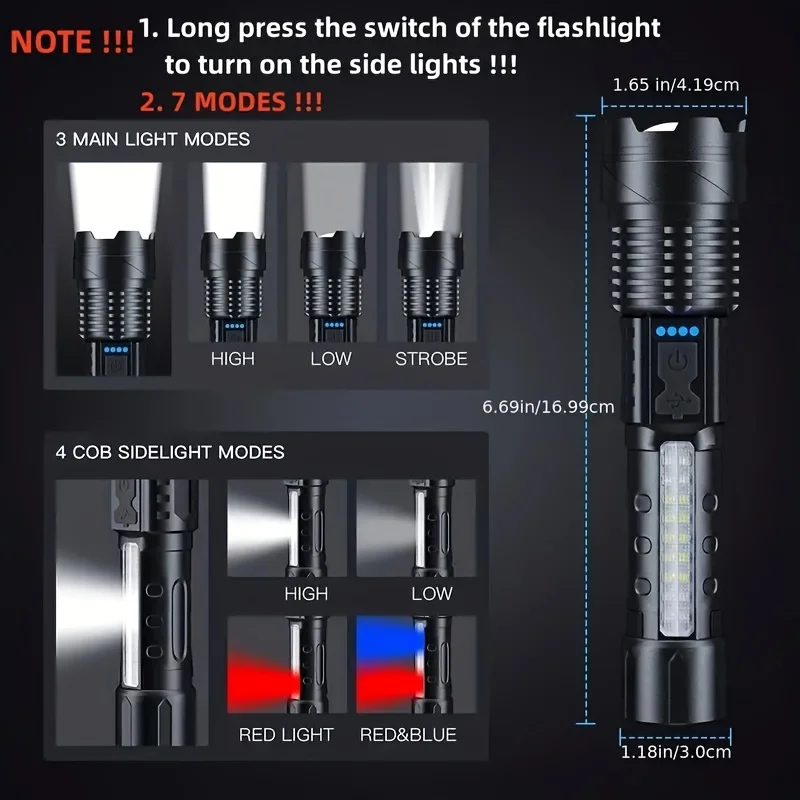 Lanterna LED Poderosa com Disp - Battery Outdoor Camping avaliação e preço