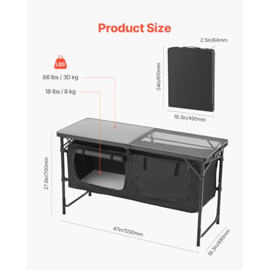 Mesa de Cozinha para Camping,  - Outdoor Camping Cooking Table avaliação e preço